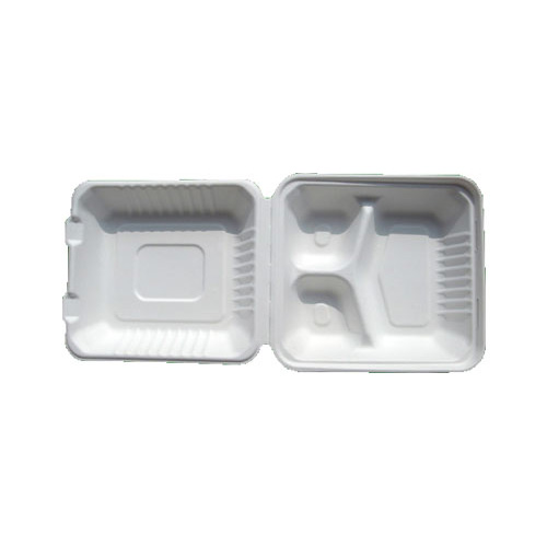 Sugarcane 3 Compartment Clamshell